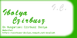 ibolya czirbusz business card